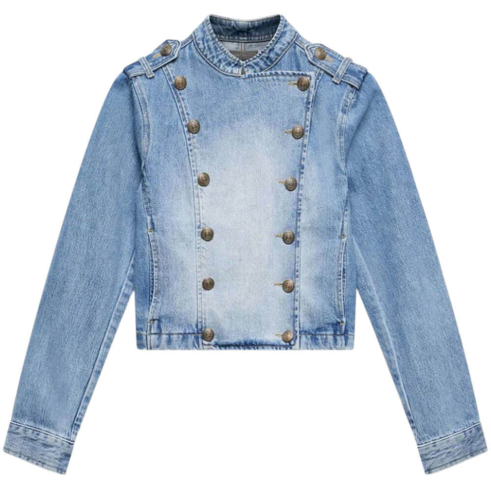 Mint Velvet Blue Denim Military Jacket